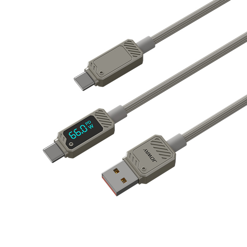 TC016  66w機甲鋅合金數顯數據線_數據線_深圳市喬威電源有限公司